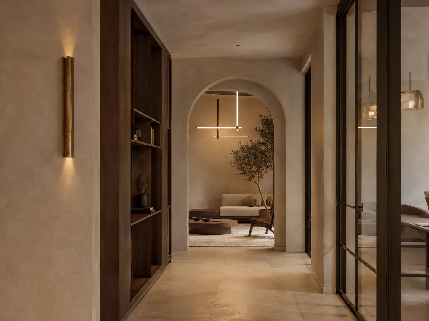 Office lounge detail with soft furniture